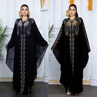 Robe musulmane pour femmes pour l'Aïd, Abaya à manches chauve-souris, Jalabiya, Caftan marocain, Robes de soirée, Abayas de Dubaï, Caftan, Vestidos, Robe longue