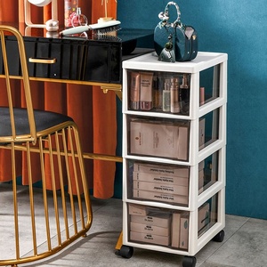 Máy Tính Để Bàn Văn Phòng Lưu Trữ Tủ Nhựa Trong Suốt Ngăn Kéo Nhiều Lớp A4 Giấy Tập Tin Bánh Xe Hình Chữ Nhật Hình Dạng Cho Công Cụ Tổ Chức - Product Image 2