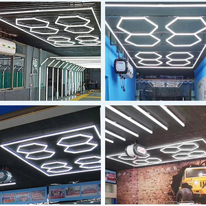 8-Lưới <span class=keywords><strong>2025</strong></span> Mới Nhất Kích Thước Tùy Chỉnh Hội Thảo Xe Sét Chi Tiết Cửa Hàng DIY LED Hình Lục Giác Nhà Để Xe Chiếu Sáng - Product Image 4