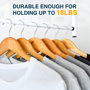 Wholesale Natural Non slip Solid Wood Hangers with Chrome <b>Hooks</b> Wooden Clothes Hangers for Closet Space Saving Heavy Duty - Product Image 6