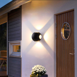 Modern up Down Round <strong>Light</strong> Aluminum Decorate Wall Indoor <strong>Bathroom</strong> Wall <strong>Light</strong> Led <strong>Waterproof</strong> IP65 Outdoor Wall Lamps Fixture - Product Image 2