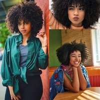 Perruque courte bouclée afro naturelle de 8 pouces, perruque complète en dentelle, prix de gros, perruques bob brésiliennes noires bon marché pour femmes
