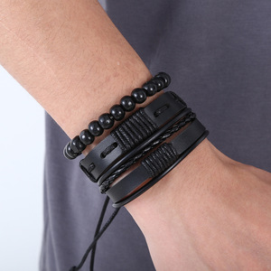 Pulsera de cuero tejida para hombres, estilo retro, con dije de árbol de <span class=keywords><strong>la</strong></span> vida y timón, pulsera de cuerda de <span class=keywords><strong>la</strong></span> <span class=keywords><strong>tribu</strong></span> nacional - Product Image 6