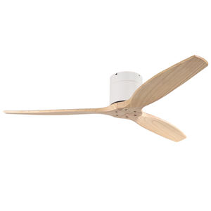 Ventilateur <span class=keywords><strong>de</strong></span> plafond classique 42 52 60'' 3 pales en bois véritable 20 cm <span class=keywords><strong>de</strong></span> haut Motif Hugger Montage encastré avec lumière et télécommande - Product Image 5