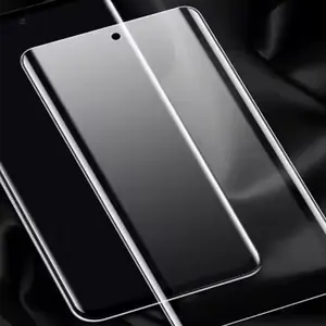 Tempered 3D berkualitas tinggi untuk Samsung Glass S23 Ultra pelindung layar lubang sidik jari unlock tepi lem dan privasi