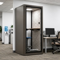 Cabine insonorisée UNIBOOTH de classe A, ignifuge ASTM-E84, avec système de ventilation haute efficacité pour espace de coworking, vente en gros