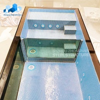 Piscines modulaires préfabriquées en conteneurs maritimes en verre Zhongnan, détachables, personnalisées, 20 pieds, 40 pieds, pour jardin, extérieur, avec système de chauffage