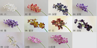 Bunga Anggrek Phalaenopsis Buatan Berkualitas Tinggi dengan Bahan Lateks Real Touch, 7 Tangkai, untuk Dekorasi Thanksgiving, Natal, Rumah, dan Kantor