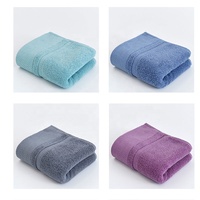 Serviette en coton épaissie de 120g à longues fibres pour adultes absorbant doux avec logo personnalisé pour hôtels et literie