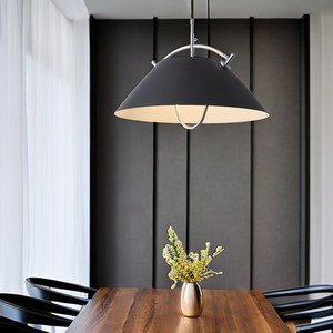 Lámpara colgante de diseño Hfshanks Wegner E27 Led redonda de un solo cabezal para el hogar, comedor, estudio, bar - Product Image 2