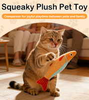 Juguete para Gatos de Felpa con Diseño Innovador, Suave y Duradero, en Forma de Pez, con Catnip, para Masticar, Interactivo y con Movimiento