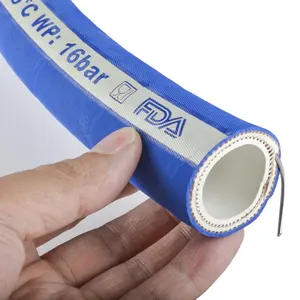 中国工厂食品级橡胶软管三元乙丙橡胶花园管钢聚酯纤维编织增强橡胶管