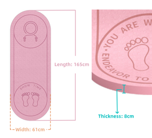 Oval TPE Anti-slip Yoga <strong>Mat</strong> Thickened Noise <strong>Skipping</strong> <strong>Mat</strong> Is Suitable for Family Fitness Pilates Yoga - Product Image 1