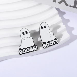 Dessin animé mignon Boo broche émail broches Sexy Boo Booty seins métal broches décoration sac à dos revers Badge bijoux cadeau pour les amis - Product Image 2