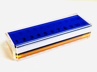 RAYYI Nouveauté : Jeu de Rummy à Six Joueurs en Lucite avec Supports en Acrylique Orange