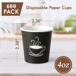 Vaso de Papel Kraft de Doble Pared de 8oz, Color Negro, con Tapa, Estampado en Caliente con Relieve y Lámina Dorada para Café - Product Image 2