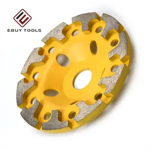 Diamond concrete grinding wheels/Turbo segment design promotes a smooth grinding finish