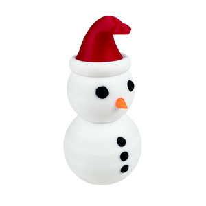 Statuetta di pupazzo di neve natalizio in resina modellata da 4-4,9 pollici, decorazione per interni, regalo natalizio, ornamento da scrivania - Product Image 4
