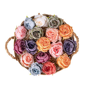 Têtes de fleurs de pivoine artificielles Thousand Summer, réalistes, pour décoration intérieure, bouquet de mariage, décoration murale, 8 couleurs mélangées - Product Image 5