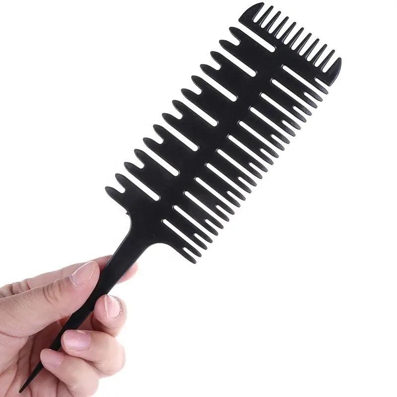 2023 RTS YDM fetta di tintura dei capelli pettine a denti grandi barbiere strumento di tintura dei capelli pettine da barbiere spazzola salon pro pettine di design a lisca di pesce