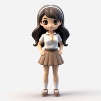 Großhandel benutzer definierte 3D-Druck PVC Anime Figur Spielzeug Personalisieren Sie japanische Comic Girls Action figuren