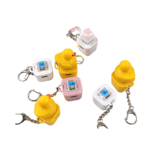 Fun Sound Effects Keycap  Mechanical Keyboard Switches Functional Plastic Axles Tester  Keychain