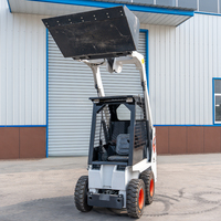 Mini-chargeuse compacte diesel super robuste, capacité de 1312 kg, type chargeuse sur roues, moteur et pompe fabriqués