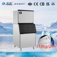 Machine à glaçons semi-carrés refroidie à l'eau de 318 kg, approuvée UKCA, machines à glaçons à économie d'énergie pour les magasins de détail, les salons de thé, les cafés