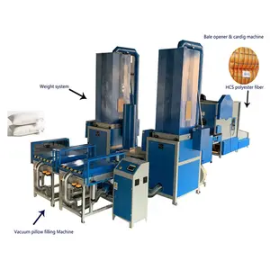 Çin fabrika otomatik mikrofiber yumuşak kaz tüyü etkisi yastık fiber dolum makinası elyaf doldurma makinesi