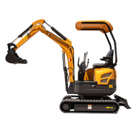 Mini-excavatrice sur chenilles Rhinoceros XN16 1.5/1.8/2T, moteur Yanmar, boîte de vitesses contrôlée par PLC, certifiée EPA, CE