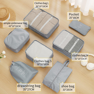 Reisset van 7 opbergzakken, koffer, kleding, schoenen, cosmetica, organisatie, handig, grote capaciteit, opbergzakset - Product Image 2