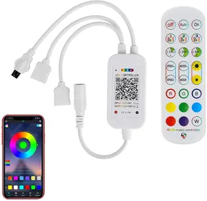 Telefone de Som tira CONDUZIDA Luz Música 12V APP Controle Remoto LED RGB Controlador