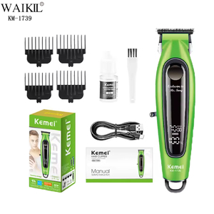 Kemei Km-1739 Tagliacapelli Economico per Uomo, Lama in Acciaio Inox, Colori Blu e Verde a Scelta, Batteria 1200mAh - Product Image 1