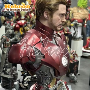 Vente flash - Décoration d'intérieur et d'extérieur - Sculpture en fibre de verre grandeur nature - Buste de Tony Stark en résine - Statue <span class=keywords><strong>Marvel</strong></span> - Product Image 3