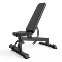 Banc de musculation pliable réglable pour intérieur, unisexe, confortable, avec supports métalliques, pour entraînement de musculation, modèle noir D1