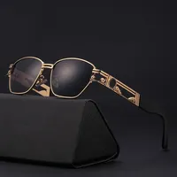 अद्वितीय सूर्य चश्मा पुरुषों के लिए धातु ढाल रेट्रो भाप गुंडा पीसी धूप का चश्मा ड्राइविंग के लिए नई पंक फैशन windproof eyewear