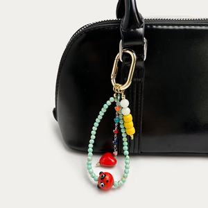 Grazioso Ciondolo a Forma di Pesce in Ceramica con Perline, <span class=keywords><strong>Portachiavi</strong></span> Decorativo Fatto a Mano per Borse da Donna - Product Image 4