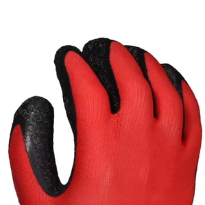 Großhandel Low Moq 13G Anti-Rutsch-Sicherheits handschuhe Polyester Shell Wrinkle Crinkle Latex beschichtete Bau handschuhe für Männer auf dem Bauernhof - Product Image 3