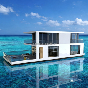 Villa flottante <span class=keywords><strong>de</strong></span> luxe <span class=keywords><strong>de</strong></span> 20 m, <span class=keywords><strong>maison</strong></span> moderne sur l'eau à deux étages avec terrasse accédable par la mer pour projet d'hébergement hôtelier en complexe - Product Image 2