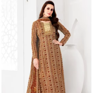 Pantalon Kurti indien Bollywood de qualité supérieure avec ensemble Dupatta cousu tenue de soirée Lehenga Choli de Surat - Product Image 1