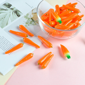 Modèle miniature de carotte simulée en PVC, aliment végétal, porte-clés DIY, pendentif et matériaux pour accessoires - Product Image 2