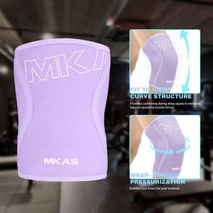 สายรัดเอวยกน้ำหนัก MKAS พร้อมที่จับยึดสำหรับออกกำลังกาย สายรัดข้อเท้า รองรับเข่า แผ่นรองไหล่สำหรับบาร์เบล อุปกรณ์ป้องกันสำหรับฟิตเนส - Product Image 3