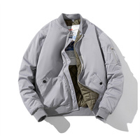 Veste et manteau décontractés pour homme avec logo personnalisé, veste bomber coupe-vent unie pour l'automne et l'hiver