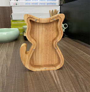 Vendita calda salvadanaio per adulti bambini in legno alfabeto inglese salvadanaio di legno maiale salvadanaio - Product Image 3