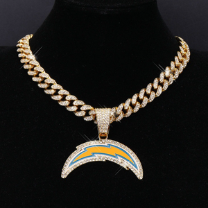 Collier pendentif Raiderss en or de haute qualité personnalisé à Las Vegas, chaîne cubaine pour les fans de sport, style hip-hop - Product Image 4