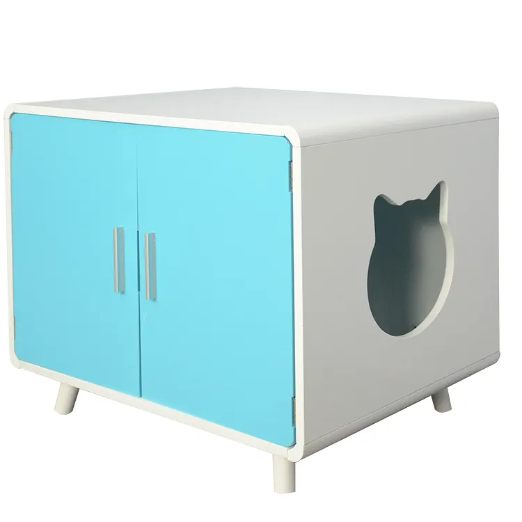 Kitty Litter Box-scatola di Immagazzinaggio Cassa-di Grandi Dimensioni In Legno Coperta Pet Gabbia di Casa