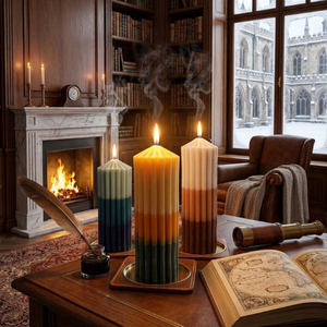 Vela cilíndrica grande de 3 colores en capas, vela de soja perfumada de lujo, velas decorativas geométricas modernas para decoración del hogar, regalo NF - Product Image 1