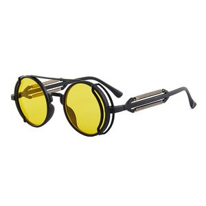 Gafas de Sol Deportivas Punk Steampunk al por Mayor, Gafas Redondas de Diseñador para Hombre, Estilo Gótico, Protección UV400 para Mujer - Product Image 2