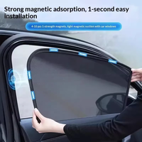 Pare-soleil magnétique pour fenêtres de voiture, couvre-fenêtres en maille pour le camping, rideaux de protection UV pour pare-soleil avant et arrière, personnalisation