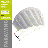 Parawing Inflatable Hydrofoil Wingfoil 4.5m untuk Kite Surfing - Bahan Nylon + Karbon Ringan Warna Putih untuk Anak-Anak